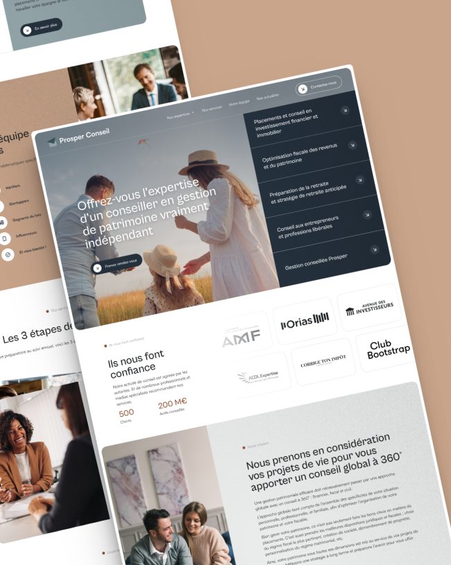 Site sur-mesure WordPress pour un gestionnaire de patrimoine