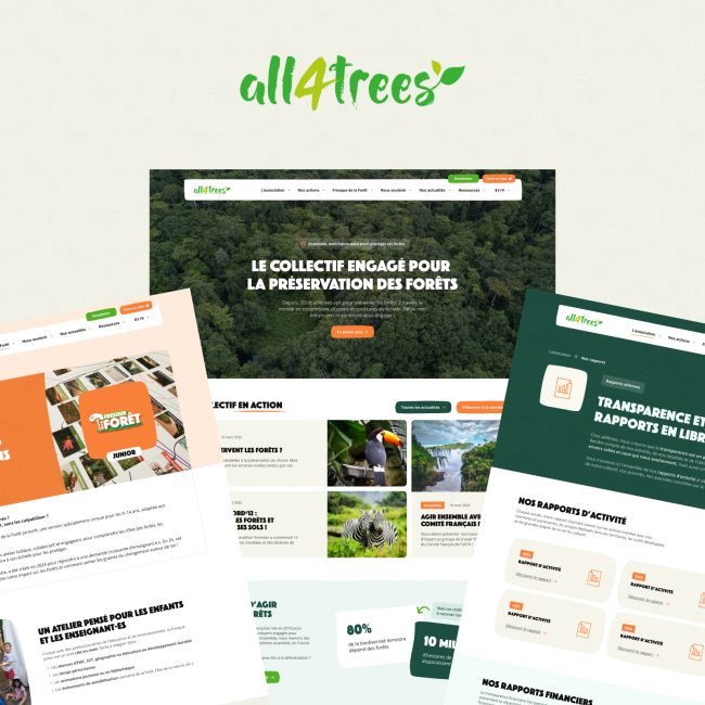 Refonte sur-mesure WordPress du site all4trees.org