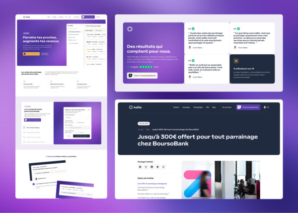kallie-saas-site-wordpress-sur-mesure-images-grid